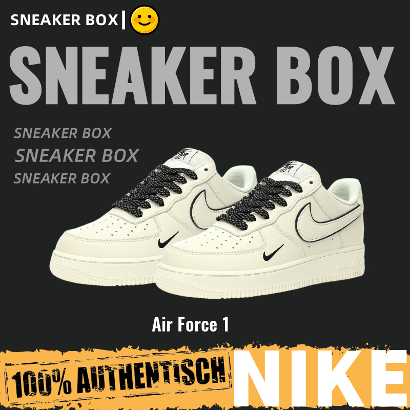 【U+】Nike 鞋 Air Force 1 07 Low "白黑疊鉤小鉤滿天星" 空軍一號 客制款 板鞋 男女鞋