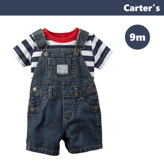 Carters 俏皮單寧吊帶短褲兩件組 #119G074｜9M **零碼出清** 快速出貨【EN】