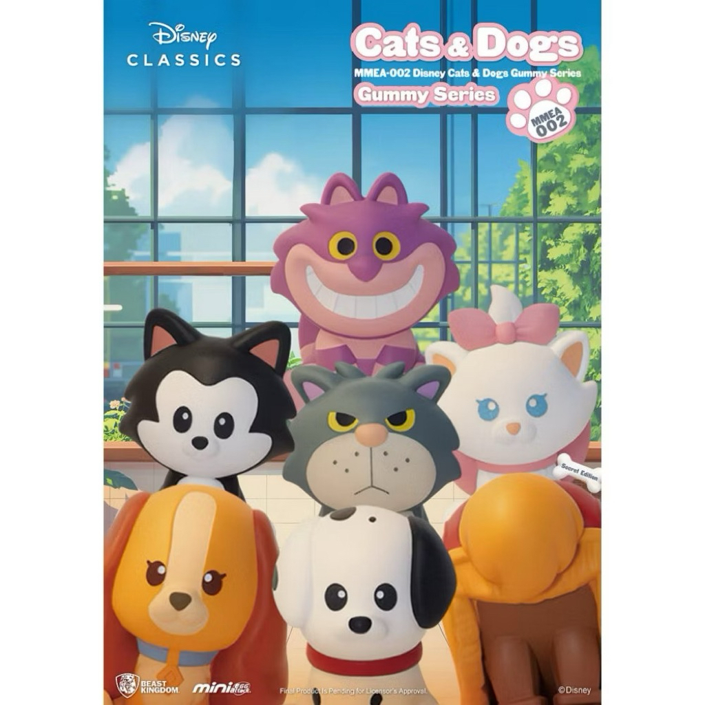 野獸國 迪士尼 貓貓狗狗 軟糖系列 Mini盲袋 魯斯佛 費加洛 101忠狗 柴郡貓 瑪麗貓 妙妙貓 小姐與流氓 公仔