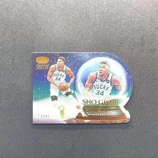 限量99張水晶球銅亮 Giannis Antetokounmpo Crown Royale Sno Globe 球員卡