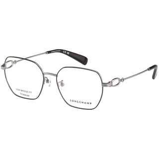 LONGCHAMP 純鈦 鏡框 眼鏡(黑色配銀色)LO2545LB