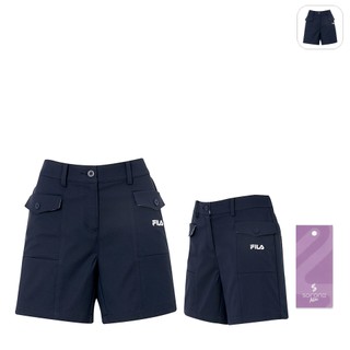 【FILA】女性 彈性平織短褲-丈青 5SHZ-1747-NV