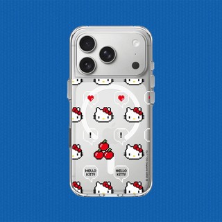 犀牛盾 適用iPhone Clear抗黃化透明防摔磁吸手機殼∣Hello Kitty/Retro Hello Kitty