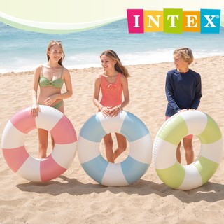 【INTEX】海灣渡假游泳圈(直徑91cm)-適9歲+ 泳圈/浮排/浮板/漂漂河/救生圈 (59271) 3色可選