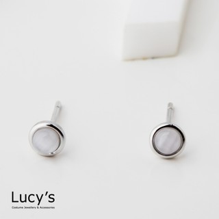 Lucy's 925純銀 貓眼晶點 耳環 (120846)