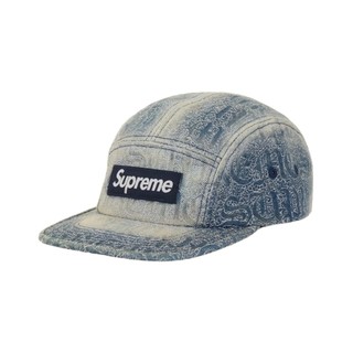 AirRoom 正品 2026SS SUPREME Old English Denim Camp Cap 帽子 歌德字型