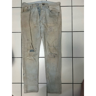 9成5 新 Levis 501CT 淺藍破壞牛仔褲 W31 L32