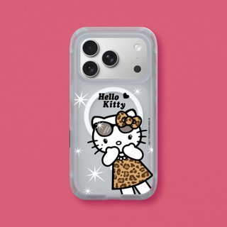 犀牛盾 適用iPhone AirX MagSafe相容 極致氣墊緩衝磁吸防摔手機殼∣Hello Kitty/豹紋長腿款