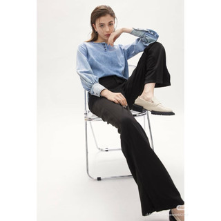 全新 現貨 SISJEANS 百貨專櫃品牌 秋冬厚磅高腰西裝寬褲｜黑色顯瘦垂墜長褲 通勤百搭 微喇叭版型 現貨快速出貨🚚