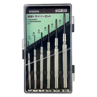 【日本ENGINEER】DM-20／DM-30／DM-60 精密起子組 6件｜鐘錶眼鏡3C專用｜附旋轉帽｜台製｜公司貨