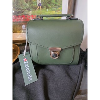 全新 Zatchels Nano方糖包小方包軍綠色含外袋