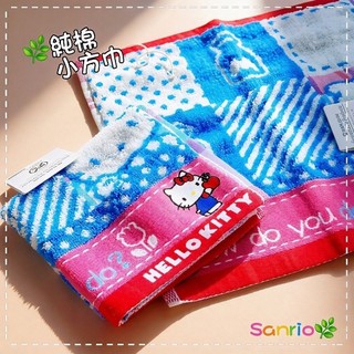 咩鹿家🌿【現貨】日本Hello Kitty丸真毛巾25×25 純棉 除臭抗菌 手帕巾 洗臉巾 兒童手帕 小方巾 口袋巾