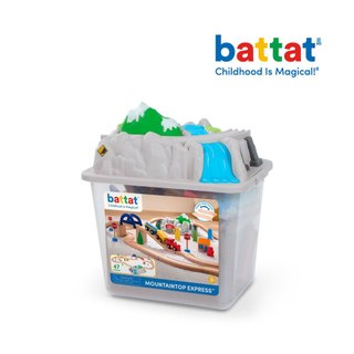 新品上市 Battat 運輸地理學-雪峰快線軌道組 積木 磁力車 軌道車