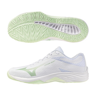 美津濃排球鞋 MIZUNO LIGHTNING SELECT 女款 排球鞋 運動鞋 排羽球鞋 白綠 V1GC267085