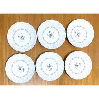 日本 Nikko Tableware Japan 藍紫花紋小餐盤 碟子 盤子 共6入