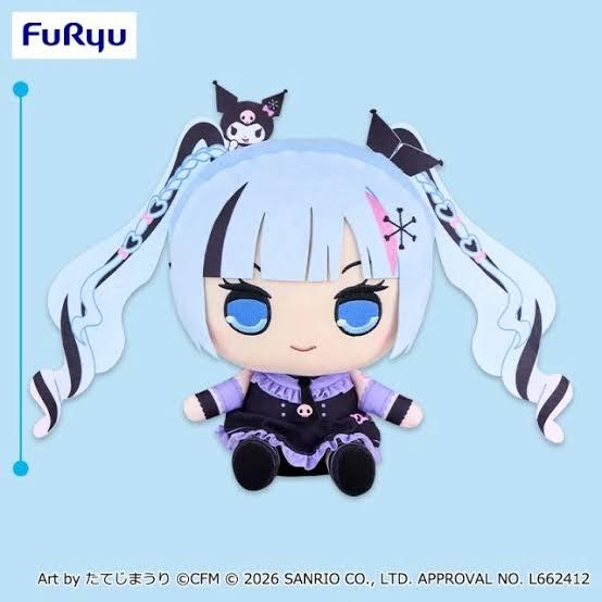日貨 日本進口 全新 景品 初音未來 絨毛 娃娃 玩偶 雪未來 庫洛米 啾嚕丸 酷洛米 大娃娃 聯名款 絕版品