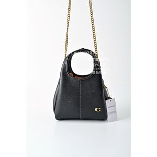 在途貨 黑色 全新正品 COACH LANA 19 單肩手袋 CCY32 荔枝紋牛皮 手提包 斜背包 菜籃包 拖特包
