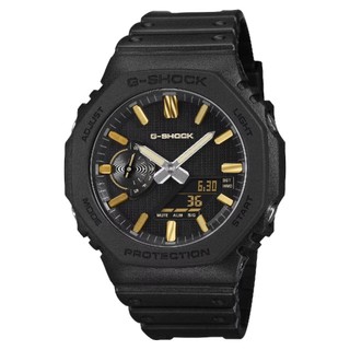 CASIO卡西歐 G-SHOCK 2100 系列 GA-2100LXB-1A9 八角形霧面極簡雙顯腕錶 黑金45.4mm