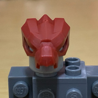 【老皮】樂高 Lego 人偶配件 龍頭盔 深紅 5983