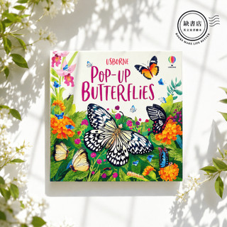 非大陸版【現貨塑封】🍀Usborne英文硬頁立體書Pop-Up Butterflies🍀書上有QR Code音檔🍀缺書店