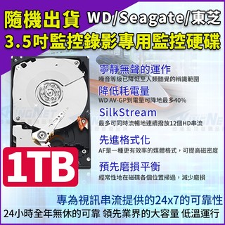 1TB WD 紫標 監控硬碟 WD10PURZ SATA介面 3.5吋 DVR硬碟 監視器