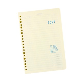 【conifer綠的事務】2027年25K橫式週誌內頁 適用6孔、20孔孔夾