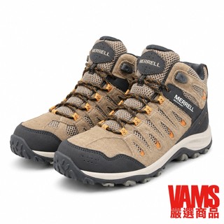MERRELL 零碼出清 防水透氣 戶外高筒男款登山鞋-橘卡其 US9