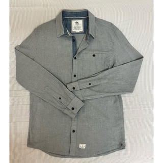 極新 Quiksilver Anson 長袖襯衫 灰藍 彈性布料 男S