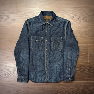 《595_Vintage》 Ralph Lauren｜Quilted Denim Jacket | S