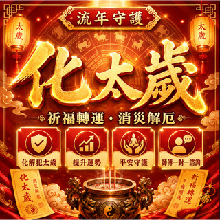 ⭐化太歲法會 安太歲 犯太歲化解 太歲法會 安太歲法事 本命年化解 本命年消災解厄 化煞轉運祈福 值年太歲護佑 全年順利