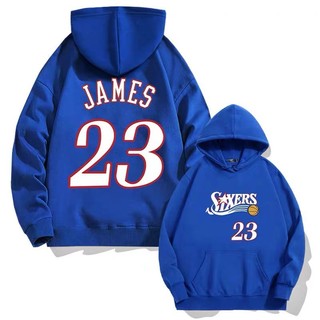 💖詹皇LeBron James詹姆士詹姆斯帽T長袖連帽T恤上衛衣💖NBA球衣76人七六人湖人隊運動衣服棉T籃球衣男A26