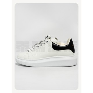 全新 US6(24CM) Alexander McQueen Oversized 厚底小白鞋 黑尾