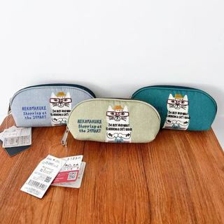 日本Kusuguru正品刺繡眼鏡貓眼鏡包零錢包收納包布藝眼鏡袋
