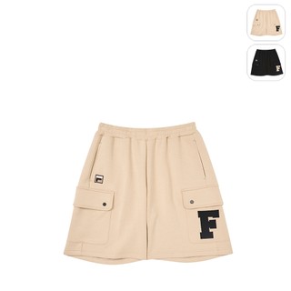 【FILA】KIDS 孩童款 針織短褲-卡其 1SHZ-8428-KK