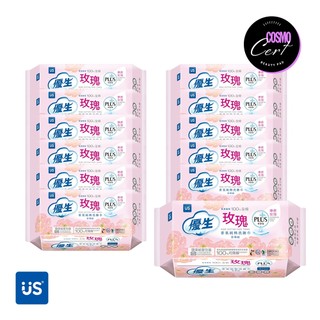 【US 優生】香氛純棉洗臉巾 珍珠紋 特厚型 玫瑰PLUS 70抽x12包