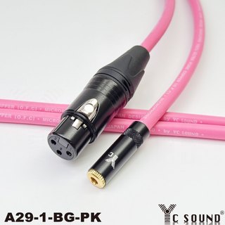 彩色線 手工 耳機延長線 XLR轉3.5母頭 XLR 3.5mm母頭 監聽耳機母頭 音源線 音頻線 耳機線 混音機監聽