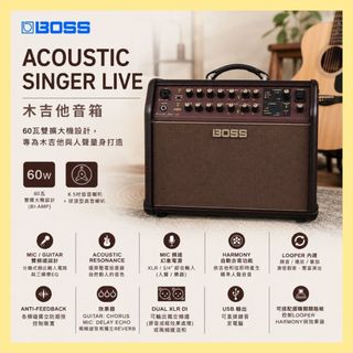 【立昇樂器】BOSS ACS-LIVE 60W 木吉他音箱 VOCAL