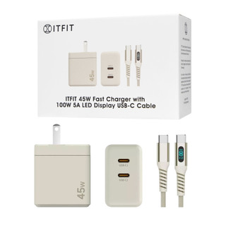 Samsung 三星 ITFIT 45W 旅行充電組(ITPW37BE)內含LED快充線