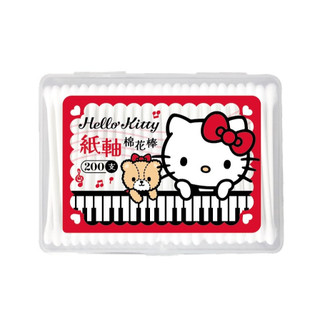 三麗鷗 Sanrio Hello Kitty 紙軸棉花棒 200支 盒裝【佳瑪】未滅菌