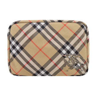 BURBERRY 新款格紋戰馬旅行收納包(沙色)｜100%原廠真品｜JS Maxx官方旗艦館