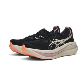 ASICS 慢跑鞋 GEL-NIMBUS 28 黑粉 彈力 頂級跑鞋 女 1012B899004