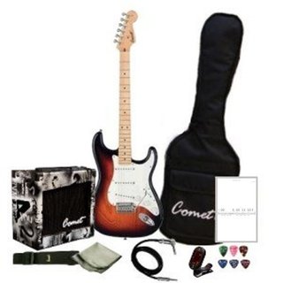 Comet 超值ST1電吉他+10瓦音箱+吉他教材+調音器+全配備套餐 set【Comet吉他專賣店/ST-1】