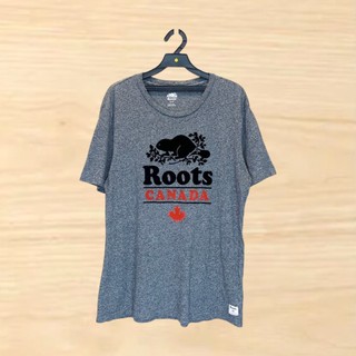 Roots 雪花深灰雙色LOGO短袖上衣 商品號 S260829137
