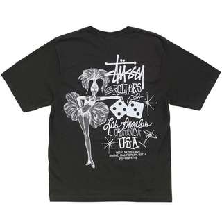 STUSSY 1905200 HIGH ROLLERS TEE 短T (水洗黑色) 化學原宿