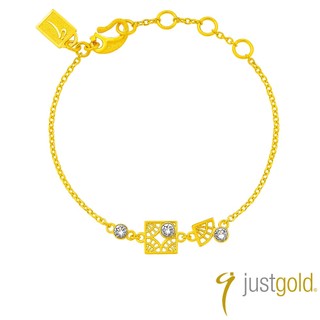 【Just Gold 鎮金店】藝綻 Linea Bloom 黃金手鍊