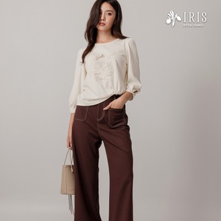 IRIS 艾莉詩 都會直筒修身長褲-66301