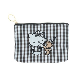 日本 sun-star 三麗鷗 Hello Kitty & Tiny Chum 平面收納袋/ 黑 eslite誠品