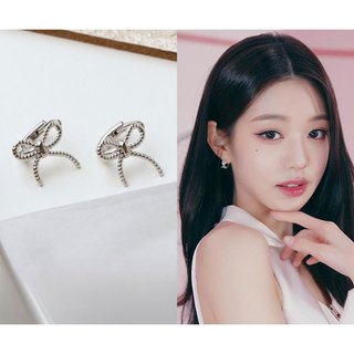 {Luna Jewelry🥰日常的微光}❗「張員瑛」同款耳環❗紐紋蝴蝶結耳環 防敏鋼針 抗過敏耳環 純鋼飾品