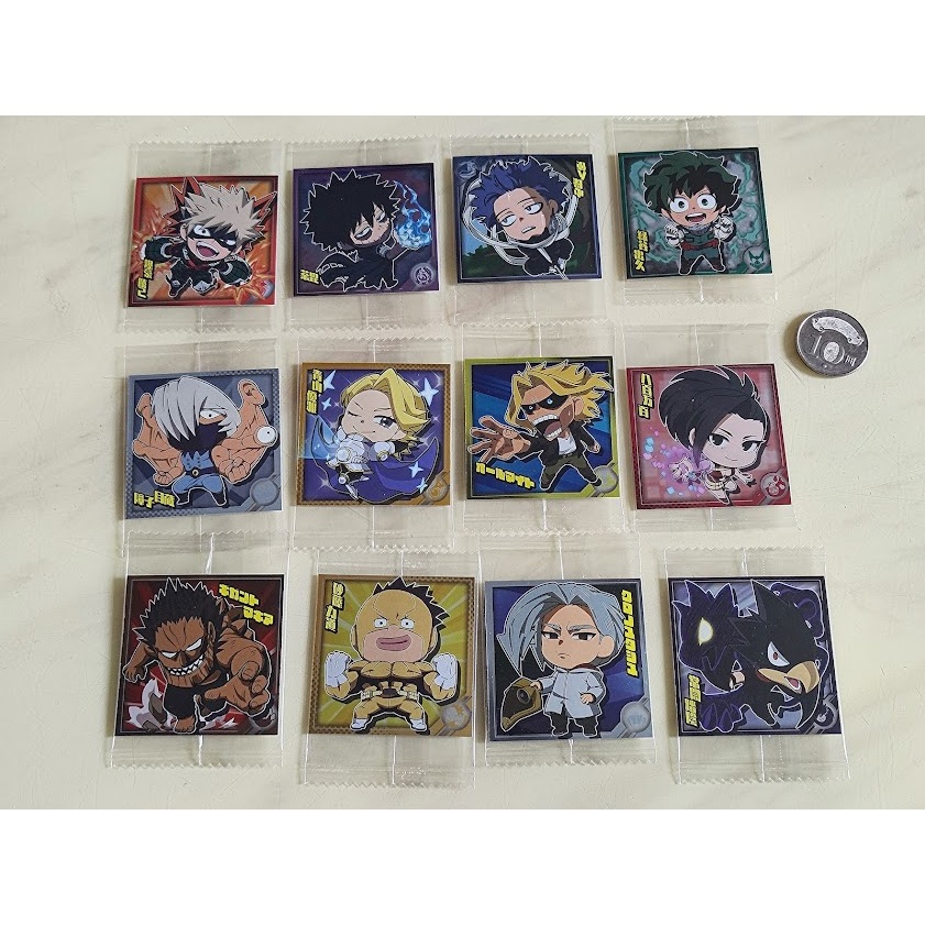 [睡睡蛙小池] 我的英雄學院 貼紙 餅卡 爆豪勝己 荼毗 心操人使 綠谷出久 常闇踏陰 障子目藏 歐爾麥特  八百萬百