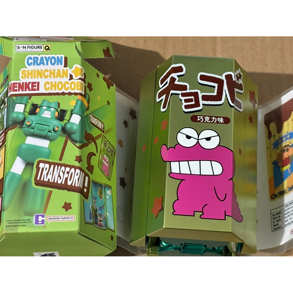 現貨 萬代 正版 BNFIGURE Q 蠟筆小新變形巧克比 巧克力餅乾盒 康達姆機器人 售完不補👋🏾‼️